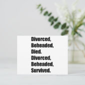 De zes vrouwen van Henry VIII Briefkaart (Staand voorkant)