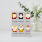 De zes vrouwen van Henry VIII Feestdagenkaart (Staand voorkant)