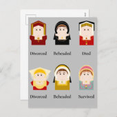 De zes vrouwen van Henry VIII Feestdagenkaart (Voorkant / Achterkant)