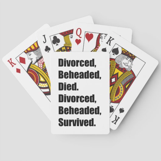 De zes vrouwen van Henry VIII Speelkaarten (Achterkant)