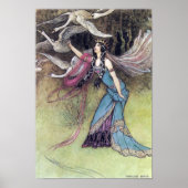 De zes zwanen door het Warwick Goble Poster (Voorkant)