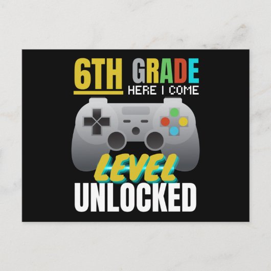 De zesde graad hier kom ik op niveau open. briefkaart (Voorkant)