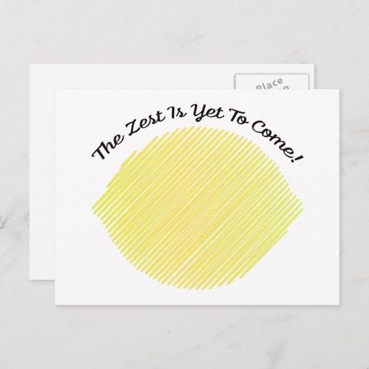 De Zest is nog steeds Lemon. Feestdagenkaart (Voorkant / Achterkant)