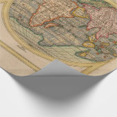 De zestiende-eeuwse Wereldkaart Rosaccio uit 1598 Cadeaupapier (Hoek)