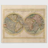De zestiende-eeuwse Wereldkaart Rosaccio uit 1598 Cadeaupapier (Vlak)