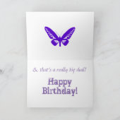 De zestiende verjaardag van kleindochter, paarse v kaart (Binnen)