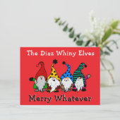 De zeurende elfen vrolijk welke partij uitnodiging (Staand voorkant)
