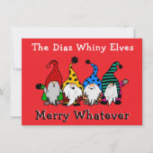 De zeurende elfen vrolijk welke partij uitnodiging (Voorkant)