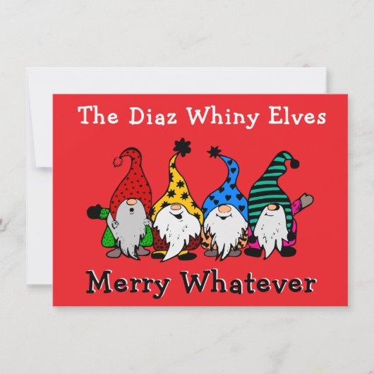 De zeurende elfen vrolijk welke partij uitnodiging (Voorkant)