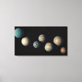 De zeven aardse planeten van Trappist-1 Canvas Afdruk (Voorkant)