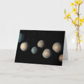 De zeven aardse planeten van Trappist-1 Kaart (Gele Bloem)