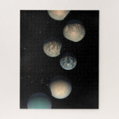 De zeven aardse planeten van Trappist-1 Legpuzzel (Verticaal)
