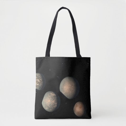 De zeven aardse planeten van Trappist-1 Tote Bag (Voorkant)