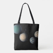 De zeven aardse planeten van Trappist-1 Tote Bag (Achterkant)