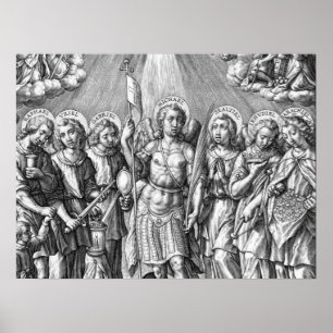 De Zeven Aartsengelen (M 034; Gravure) Poster