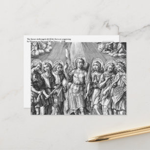 De Zeven Aartsengelen (M 034; Gravure) Postkaart
