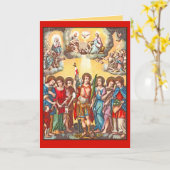 De zeven Archangels (CP 001; Chromolithograaf) Kaart (Gele Bloem)