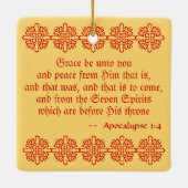 De zeven Archangels (CP 001; Chromolithograaf) Keramisch Ornament (Achterkant)