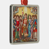 De zeven Archangels (CP 001; Chromolithograaf) Metalen Ornament (Rechts)