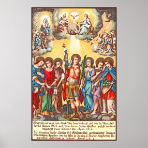 De zeven Archangels (CP 001; Chromolithograaf) Poster