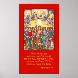 De zeven Archangels (CP 001; Chromolithograaf) Poster