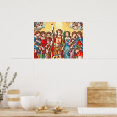 De zeven Archangels (CP 001; Chromolithograaf) Poster (Keuken)