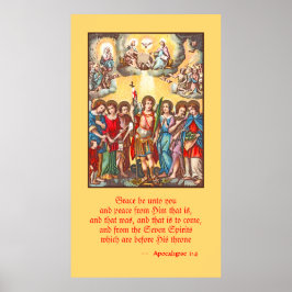 De zeven Archangels (CP 001; Chromolithograaf) Poster