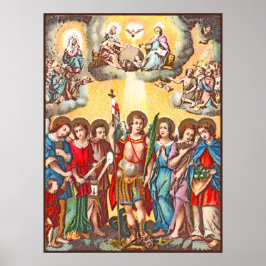De zeven Archangels (CP 001; Chromolithograaf) Poster