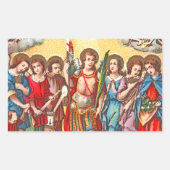 De zeven Archangels (CP 001; Chromolithograaf) Rechthoekige Sticker (Voorkant)
