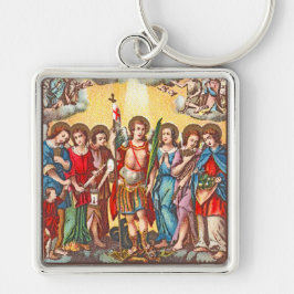 De zeven Archangels (CP 001; Chromolithograaf) Sleutelhanger