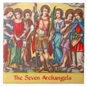De zeven Archangels (CP 001; Chromolithograaf) Tegeltje (Voorkant)