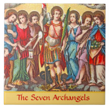 De zeven Archangels (CP 001; Chromolithograaf)