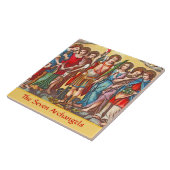 De zeven Archangels (CP 001; Chromolithograaf) Tegeltje (Zijkant)