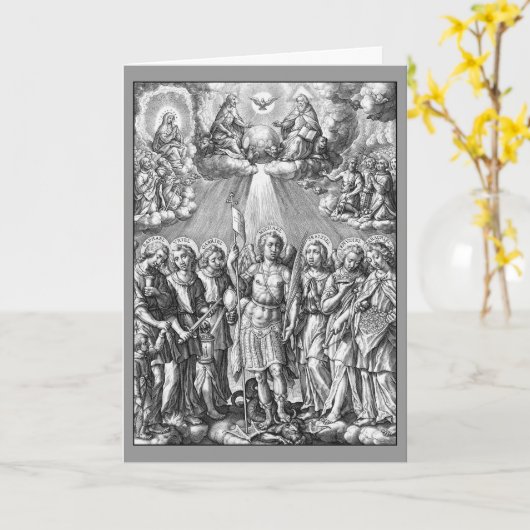 De zeven Archangels (M 034; Engraving) Kaart (Gele Bloem)