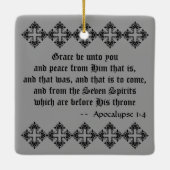 De zeven Archangels (M 034; Engraving) Keramisch Ornament (Achterkant)