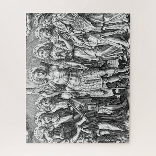 De zeven Archangels (M 034; Engraving) Legpuzzel (Verticaal)