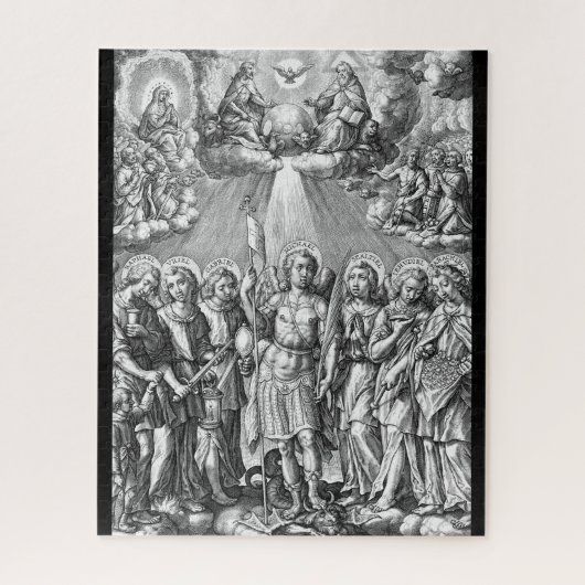 De zeven Archangels (M 034; Engraving) Legpuzzel (Verticaal)