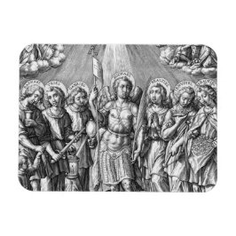 De zeven Archangels (M 034; Engraving) Magneet