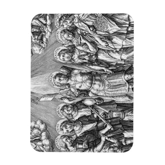 De zeven Archangels (M 034; Engraving) Magneet (Verticaal)