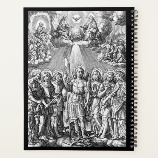 De zeven Archangels (M 034; Engraving) Planner (Achterkant)