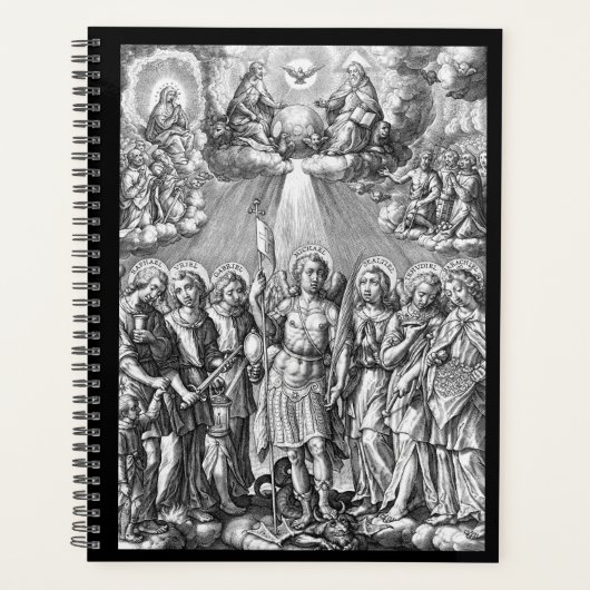 De zeven Archangels (M 034; Engraving) Planner (Voorkant)