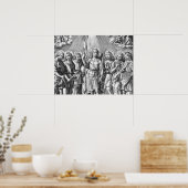 De zeven Archangels (M 034; Engraving) Poster (Keuken)