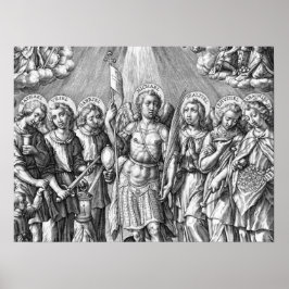 De zeven Archangels (M 034; Engraving) Poster