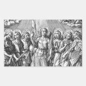 De zeven Archangels (M 034; Engraving) Rechthoekige Sticker (Voorkant)