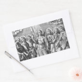 De zeven Archangels (M 034; Engraving) Rechthoekige Sticker (Envelop)