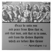 De zeven Archangels (M 034; Engraving) Tegeltje (Voorkant)