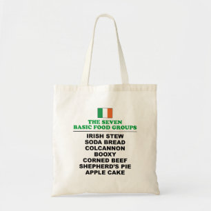 De Zeven Basis Voedselgroepen Funny Iers Tote Bag