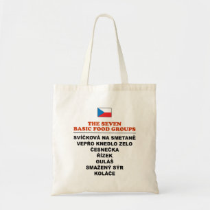 De Zeven Basis Voedselgroepen Grappige Tsjechische Tote Bag