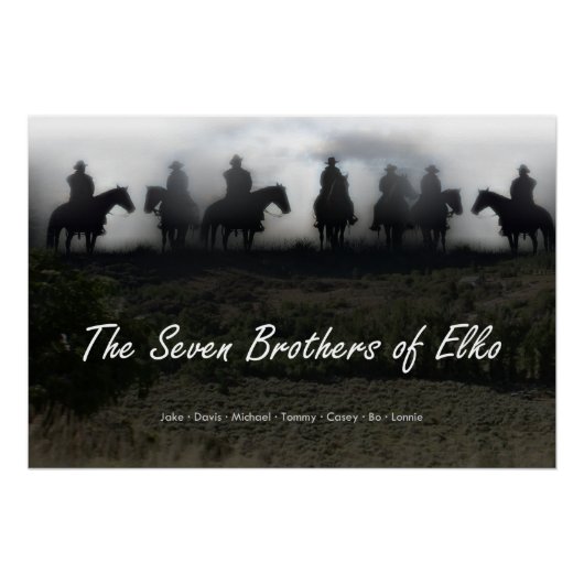 De Zeven Broers van Elko Glanzende Poster (Voorkant)