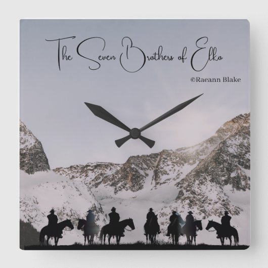 De zeven broers van Elko Wall Clock Vierkante Klok (Voorkant)